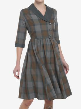 Her Universe Outlander Tartan Plaid Swing Dress, , hi-res